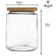 Porta Mantimento 2l Com Tampa De Bambu Oasis Vidro